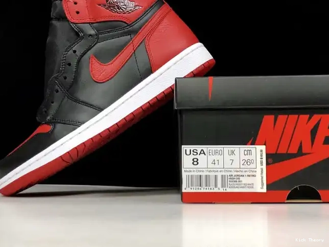 Kicktheory Retro 1 High Banned 555088-001 OG Jordan Air 0514